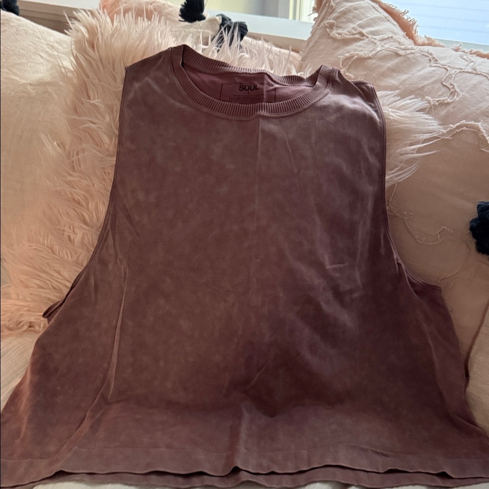 SoulCycle Dusty Pink Muscle Tee